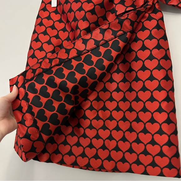 J.Crew Black & Red Heart Printed Mini Skirt with Bow - Picture 4 of 7